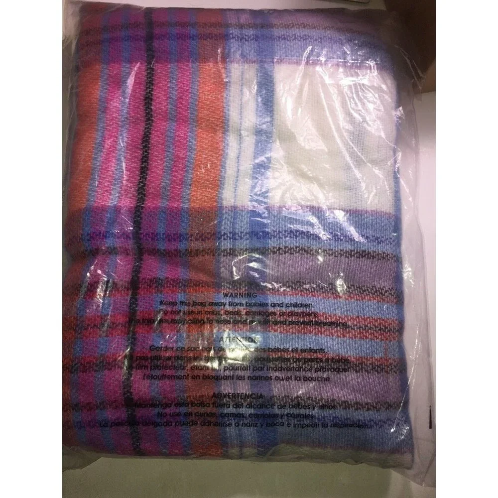 INC International Concepts College Plaid Wrap Retail $49.50